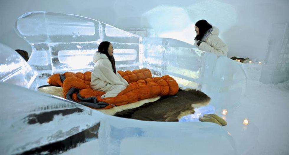 Una suite de hielo para dormir a 8 grados bajo cero en Tokio. (Foto: EFE)