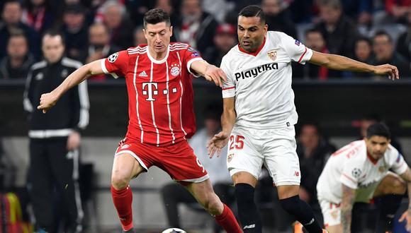 Bayern Múnich y Sevilla se enfrentan HOY (1:45 p.m. EN VIVO EN DIRECTO por ESPN 2) por la vuelta de cuartos de final de la Champions League. En la ida, bávaros ganaron 2-1. (Foto: AFP)