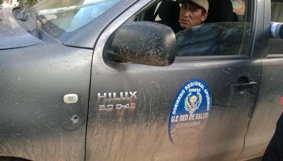 Delincuentes atentan contra vehículo de salud en Cotabambas