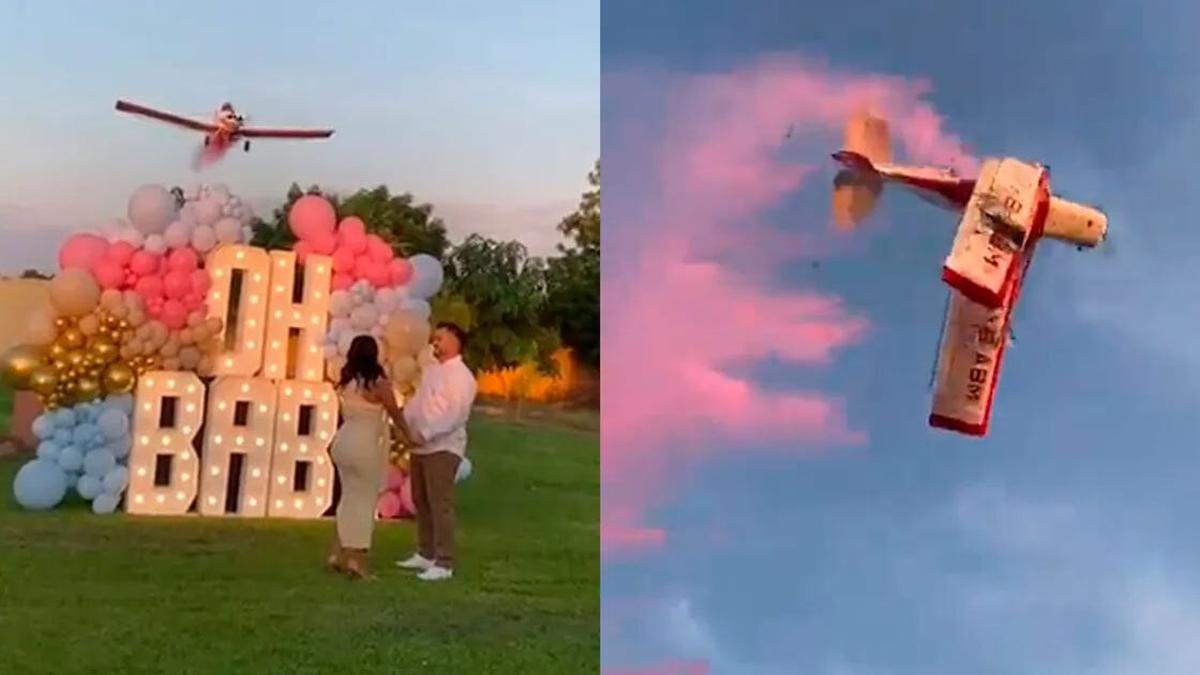 Video: una pareja contrató un avión para revelar el sexo de un bebé: la  avioneta colapsó y murió el piloto