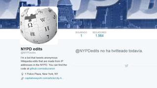 Twitter: bot reportará cambios a Wikipedia por la policía de NY