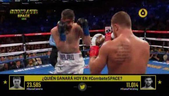 Canelo vs. Fielding EN VIVO: azteca mandó a la lona al campeón en el primer round | VIDEO. (Foto: Captura de pantalla)