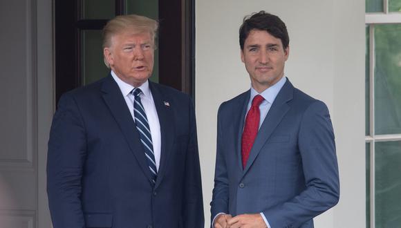 El presidente republicano es acusado regularmente de ser racista, lo que él niega. En la imagen, Donald Trump y Justin Trudeau. (Foto: AFP)