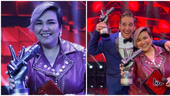 Marcela Navarro se llevó el trofeo de la victoria de "La Voz Perú". (Foto : Giancarlo Ávila @photo.gec/ Latina)