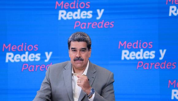 El presidente de Venezuela, Nicolás Maduro, en su programa de televisión "Con Maduro +", el 19 de junio de 2023, en Caracas, Venezuela. (Foto de Palacio de Miraflores / EFE)