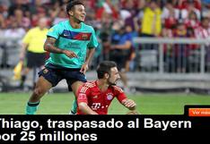 Thiago Alcántara fichó por el Bayern Múnich