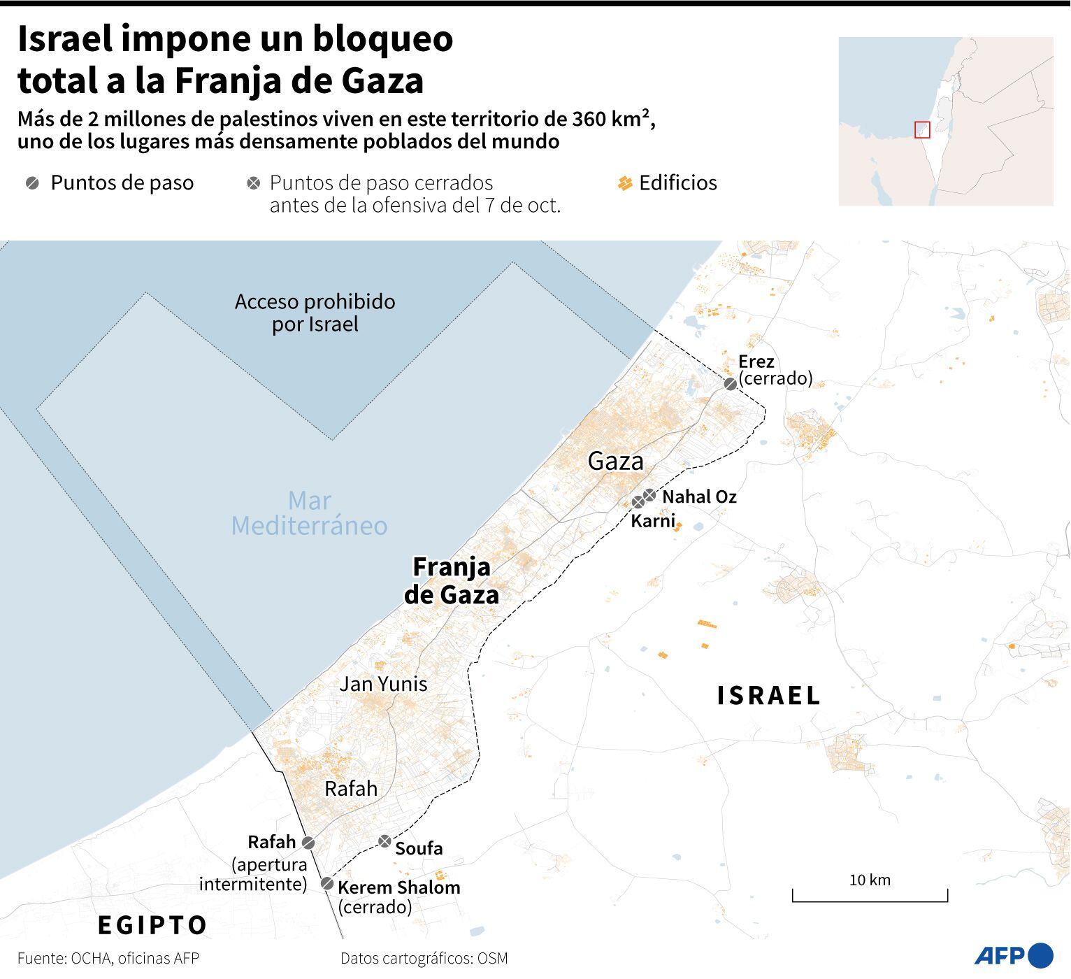 The blockade of Gaza.  (AFP).