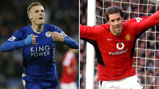 Vardy y el gol con el que superó récord de Ruud Van Nistelrooy