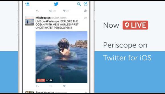 Videos de Periscope se podrán ver directamente en Twitter