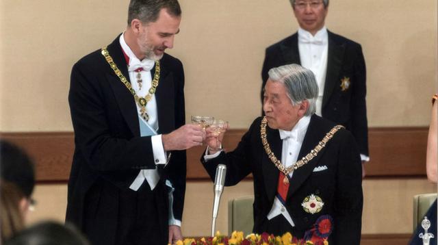 El brindis del rey de España y el emperador de Japón [FOTOS] - 1