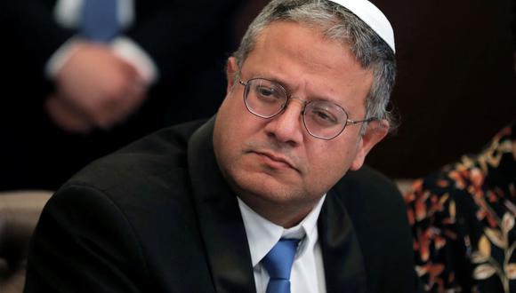 Itamar Ben Gvir, el nuevo ministro de Seguridad Nacional de extrema derecha de Israel, asiste a la reunión semanal del gabinete en Jerusalén el 3 de enero de 2023. (Atef SAFADI / POOL / AFP).
