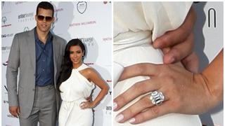 Kim Kardashian subastó su anillo de compromiso en 749 mil dólares 