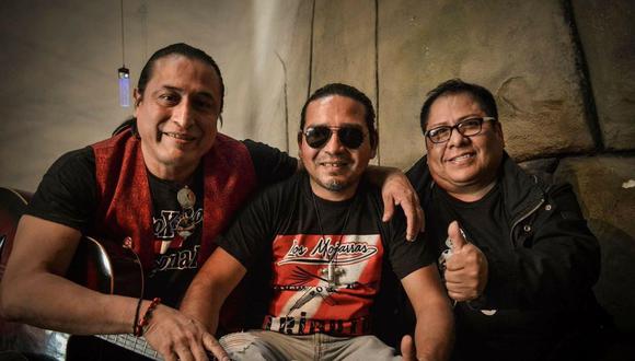 En  la fotografía se muestra a los integrantes de Los Mojarras. Oscar Rivera, bajista de la banda, Dante "Choclito" Oliveros, Hernan Condori "Cachuca". (Foto: Facebook Los Mojarras).