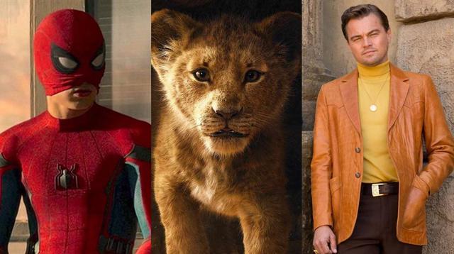 Próximos estrenos 2019. "Spider-Man: Far From Home", "El rey león" y "Once Upon A Time". (Foto: Difusión)