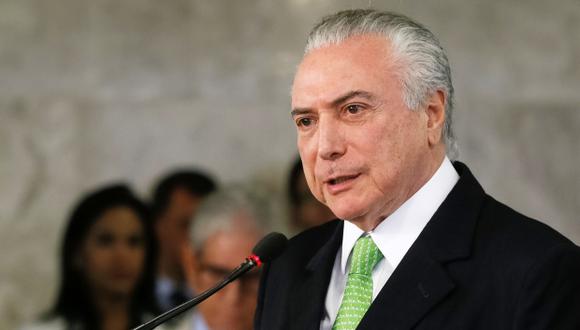 Michel Temer es acusado por la fiscalía general de Brasil de corrupción, organización criminal y obstrucción a la justicia. (Foto: AFP)