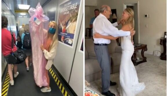 Un abuelo no puede asistir a la boda de su nieta y ella viaja 1.200km para poder bailar con él Instagram. (Foto: Instagram)
