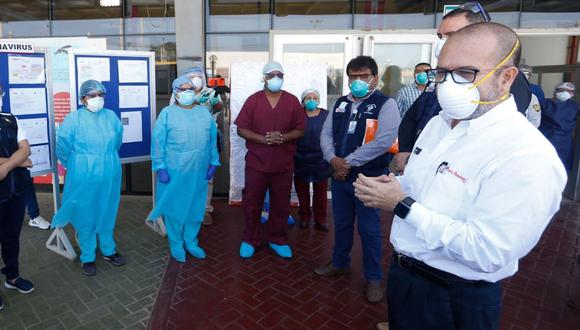 Víctor Zamora realizó una visita a Ica para verificar medidas contra coronavirus en la región. (Foto: Difusión)