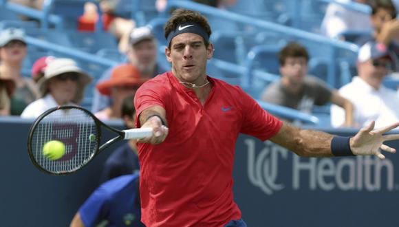 Juan Martín del Potro enfrenta este jueves (10:00 a.m.) a Grigor Dimitrov por los octavos de final del Masters 1000 de Cincinnati. Foto: EFE