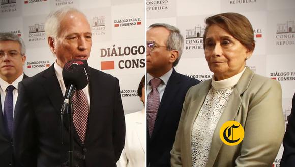 Inés Tello y Aldo Vásquez, miembros del pleno de la Junta Nacional de Justicia (JNJ), fueron inhabilitados por 10 años por el Congreso. (Foto: Composición El Comercio)