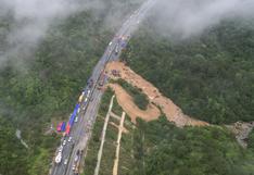 China: el colapso de una carretera debido a las lluvias deja al menos 48 muertos