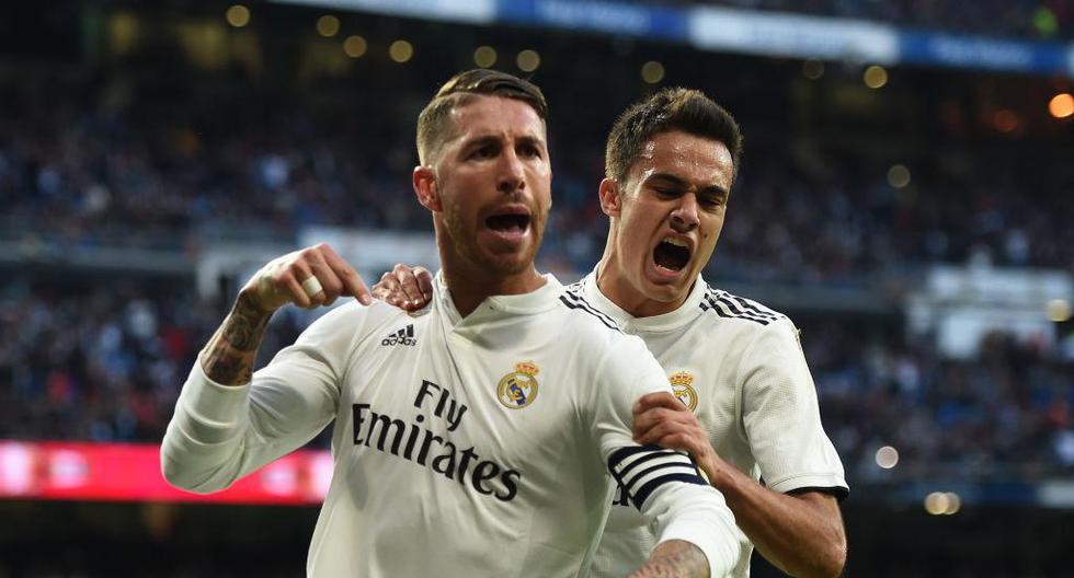 Sergio Ramos no ocultó su felicidad tras la victoria del Real Madrid sobre Valladolid. | Foto: Getty