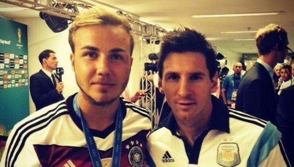 Mario Götze le pidió una fotografía a Messi tras la final