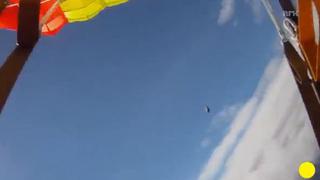 Paracaidista se salvó de ser impactado por un meteorito