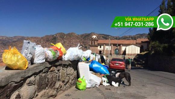 Cusco: bolsas con basura son acumuladas en zona turística