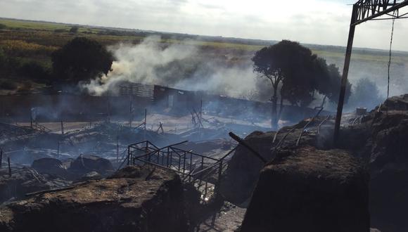Así luce el complejo arqueológico de Ventarrón tras incendio. (Foto: El Comercio)