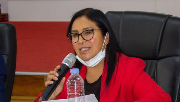 Katy Ugarte integró la bancada oficialista de Perú Libre, a la cual renunció para unirse al Bloque Magisterial. (Foto: Congreso)