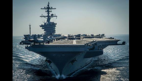 Estados Unidos envió un portaaviones al Golfo para mandar un "mensaje" a Irán. (AFP).