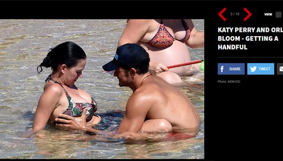 Katy Perry y Orlando Bloom son captados así en playa de Italia
