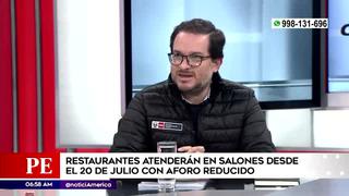 Restaurantes podrán atender en sus locales desde el 20 de julio