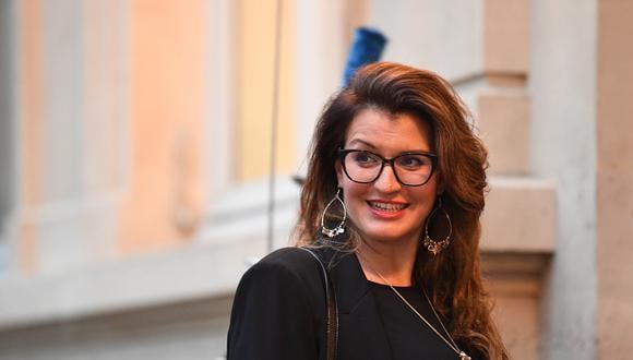 French Secretary of State  for Social Economy and Associations Marlene Schiappa arrives to attend the traditional breakfast at the Ministry of the Interior, Place Beauvau in Paris, on January 4, 2023. (Photo by Alain JOCARD / AFP)