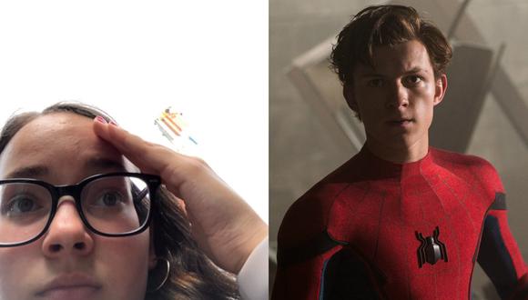 Tom Holland de "Spider-Man: Far From Home" ayudó a una fan en apuros. Fotos: Twitter/ Sony Pictures.
