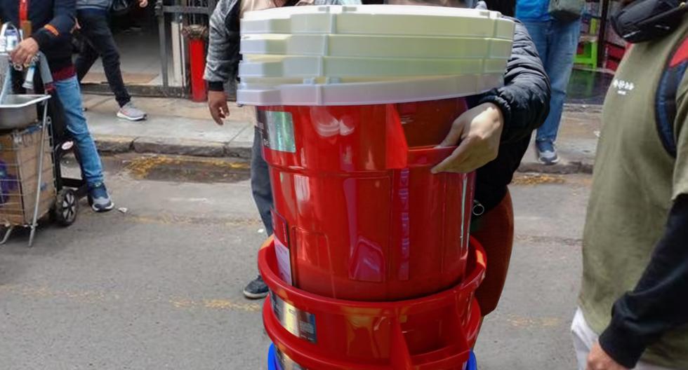 La venta de tachos con tapa para almacenar agua se ha incrementado 10 veces, según Basa. (Foto: Basa)