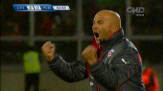 Jorge Sampaoli y sus eufóricos festejos en los goles de Chile