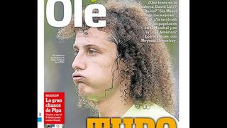 "Olé" provocó a David Luiz con esta portada y jugador respondió