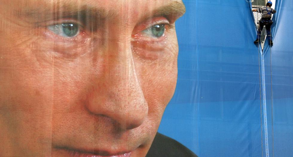 El rostro del presidente de Rusia, Vladimir Putin. AFP