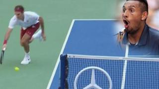 Federer hizo el punto del año y dejó asombrado a Kyrgios en el US Open [VIDEO]