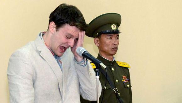 Warmbier fue condenado a 15 años de trabajos forzados. (Foto: KCNA)