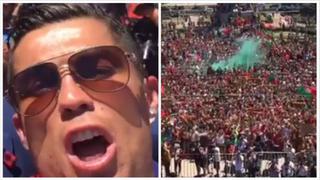 Cristiano Ronaldo grabó festejos de hinchas en Lisboa [VIDEO]
