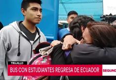 Trujillo: llega bus con estudiantes de Ecuador