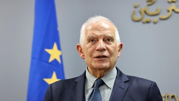 Josep Borrell, alto representante de la Unión Europea para Asuntos Exteriores y Política de Seguridad, habla en una conferencia de prensa en Beirut el 6 de enero de 2024. (Foto de Anwar AMRO / AFP)