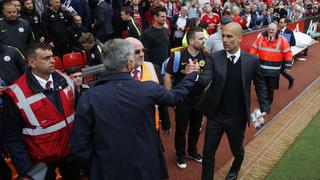 Pep Guardiola y Mourinho: así fue su reencuentro en el derbi