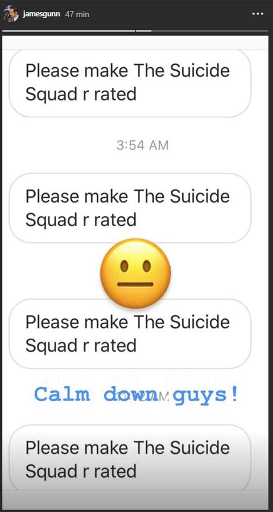 James Gunn respondió a los fans que quieren una versión de clasificación R de "Suicide Squad" (Foto: Instagram)