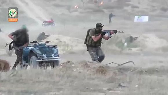 Hamas muestra a su unidad de élite entrenando para el combate