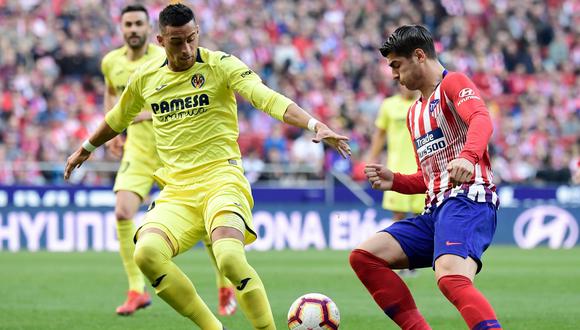 Atlético Madrid ganó 2-0 al Villarreal por la fecha 25° de la Liga española. Morata y Saúl marcaron los goles para los 'Colchoneros'. (Foto: AFP).