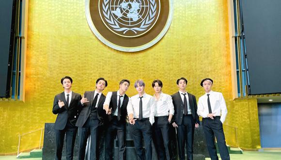 Este lunes 20 de septiembre, BTS brindó un discurso en la 76 Asamblea General de la ONU. (Foto: BIGHIT)