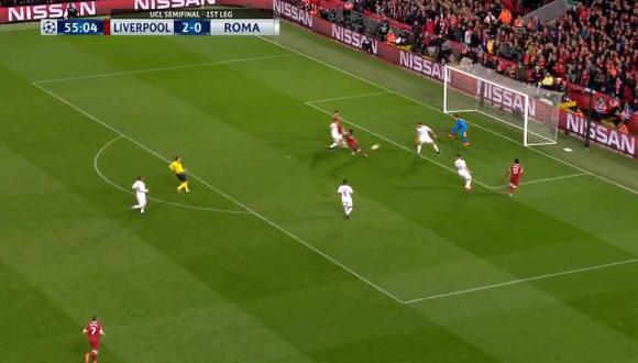 Mané marcó el tercero del Liverpool ante Roma